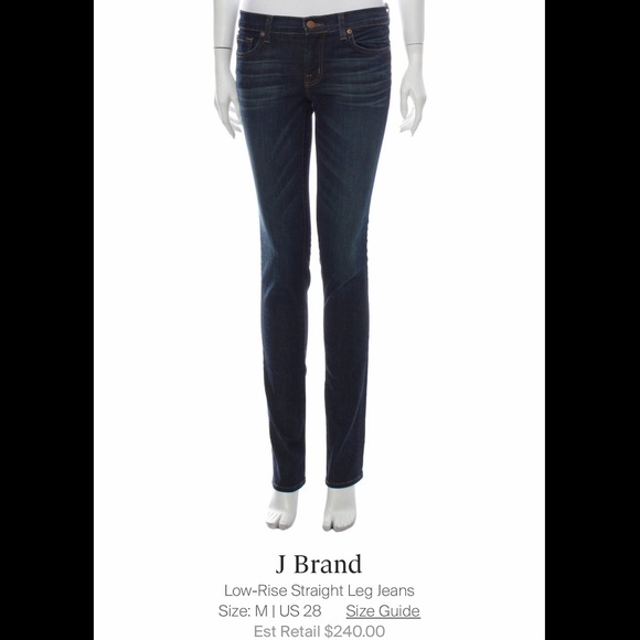 J Brand Denim - J Brand Low-Rise Straight Leg Jeans